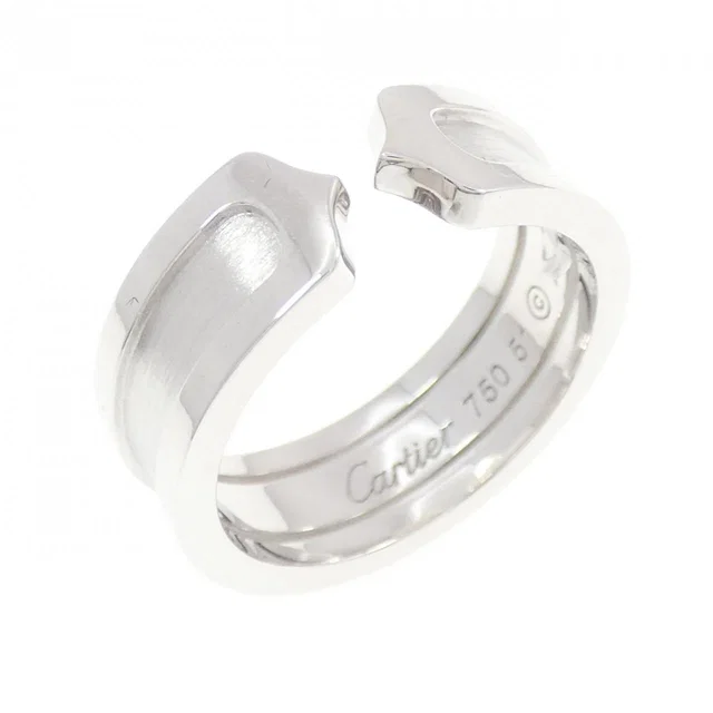 Cartier C2 Small 750 White Gold Ring Size 11 in White from LuxUness