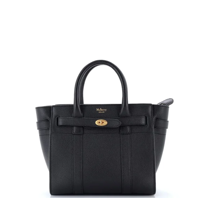 Mulberry Bayswater Zipped Tote Leather Mini in black Leather from Rebag