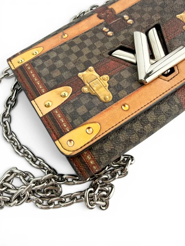 Louis Vuitton Limited Edition Damier Time Trunk Twist Chain WOC from Season 2 Consign, photo 7 of 8