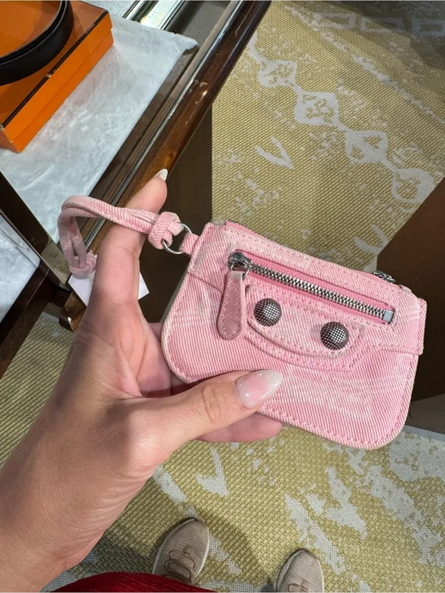 Balenciaga Mini Wristlet Card Holder in pink from Poshmark