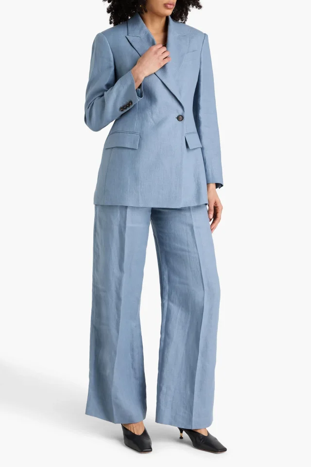 Brunello Cucinelli Tailored Linen and Hemp-Blend Blazer, photo 2 of 4 from THE OUTNET