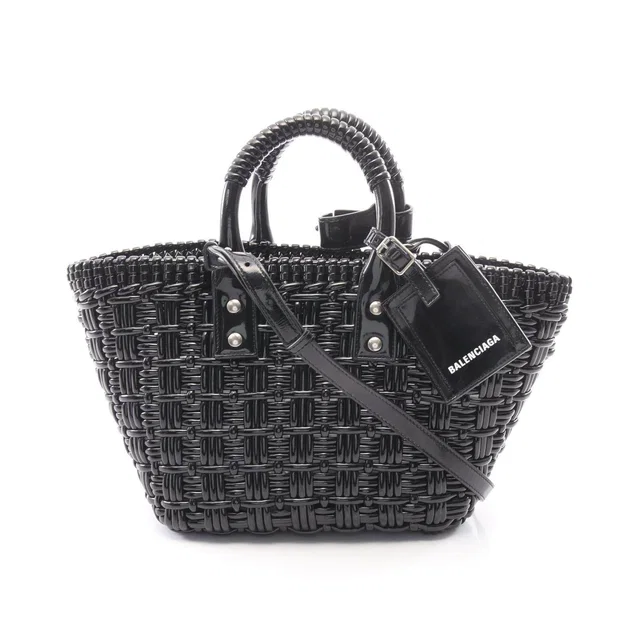 Balenciaga BISTRO XS Enamel 2way Tote Bag from LuxUness