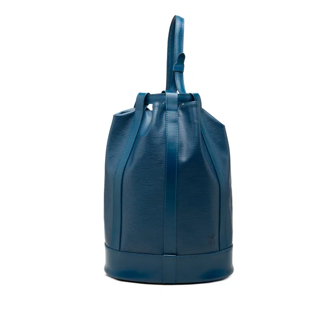 Blue Louis Vuitton Epi Randonnee PM Backpack in Blue Leather from Designer Revival