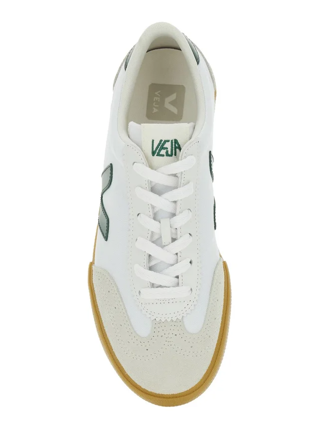 VEJA Sneaker 'Volley' Low Top with Logo Patch on the Side and Logo Lettering on the Back in White Fabric Unisex in White 100% Canvas, photo 7 of 7 from Gaudenzi Boutique