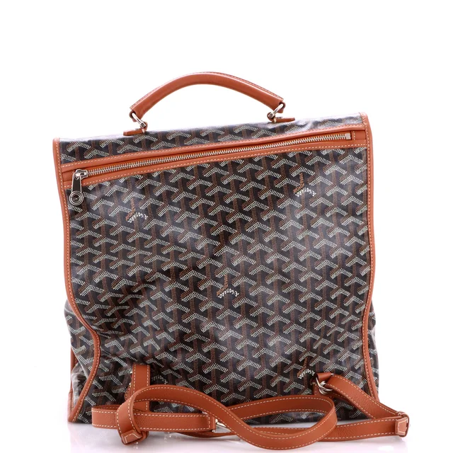 Goyard Saint Leger Briefcase Backpack Coated Canvas in brown|red Coated canvas from Rebag, photo 3 of 8