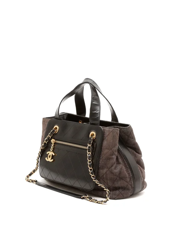Chanel Stitching Denim CC Tote Bag in Denim from A Retro Tale, photo 2 of 11