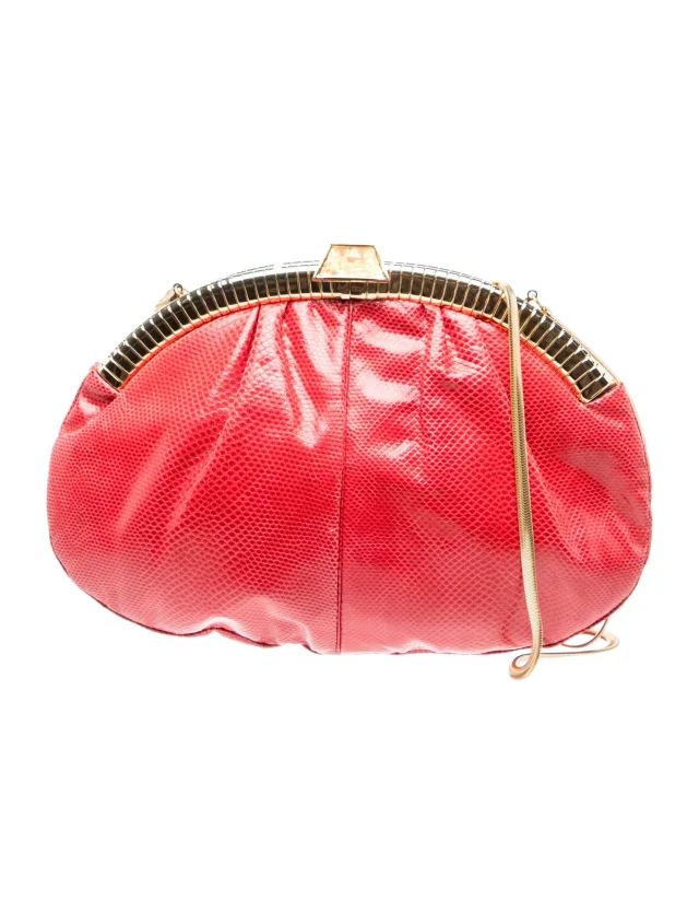 Judith Leiber Evening Bag in red Leather from The RealReal