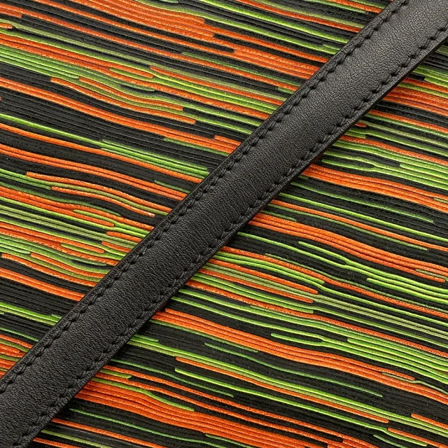 Hermès Kelly Sellier Black/Orange/Green Vibrato Gulliver Size 28 in Black from GALLERY RARE, photo 15 of 21