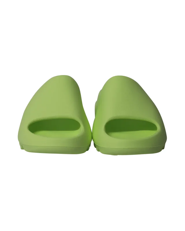 Adidas Yeezy Slides in Glow Green Plastic in green, photo 2 of 6 from ShopSimon
