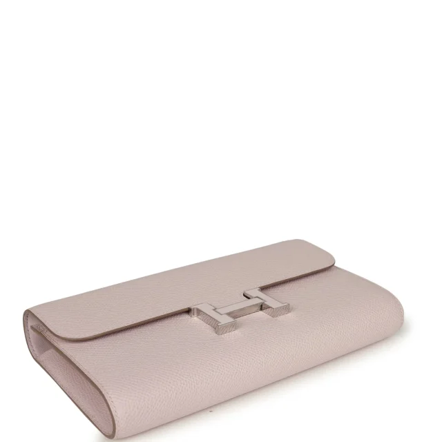 Hermès Constance Wallet To Go Mauve Pale Epsom Lacquered Palladium Hardware in Epsom leather from Madison Avenue Couture, photo 3 of 10