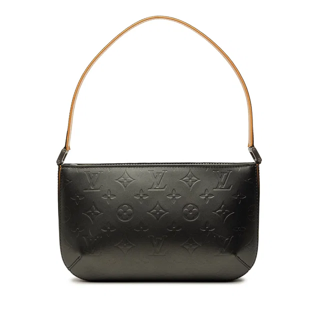 Gray Louis Vuitton Monogram Mat Fowler Shoulder Bag in Grey Leather from Designer Revival