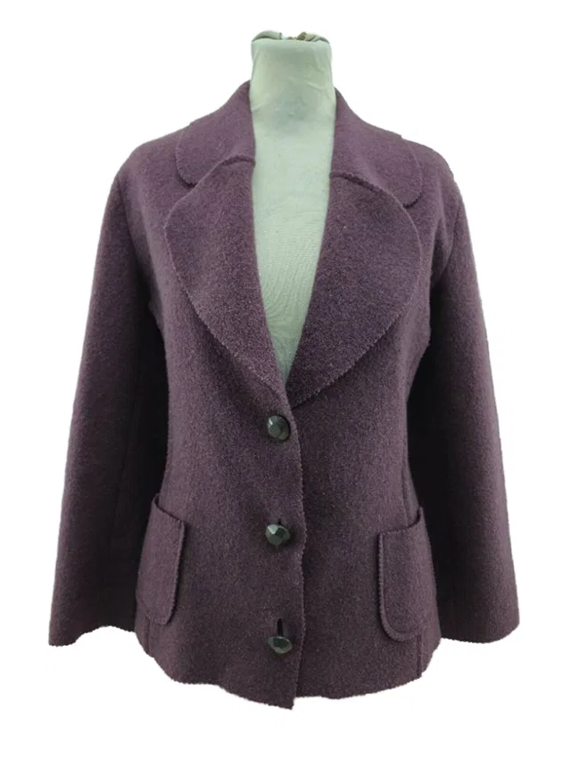 Ferragamo jacket with knitted back purple Size: XL in Purple Wool from Oxfam Online Shop