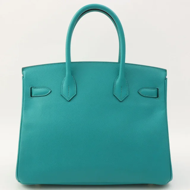 Hermès 2017 Birkin 30 Bleu Paon in Blue Epsom leather from VINTAGE QOO TOKYO, photo 2 of 11