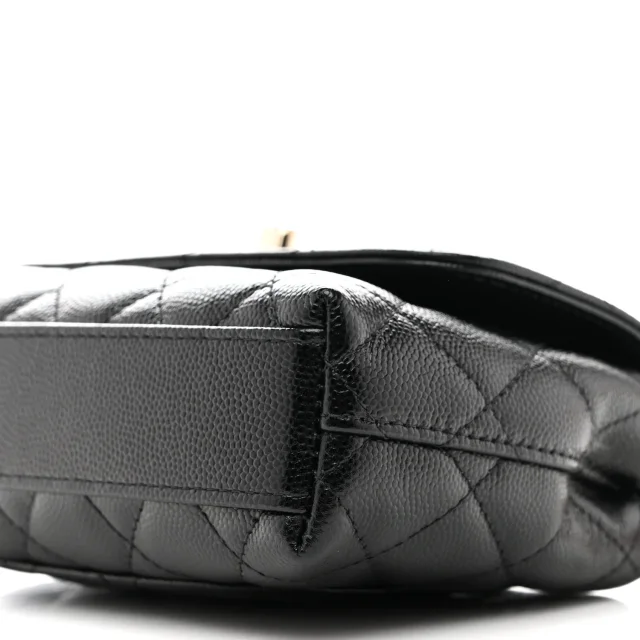 Chanel Caviar Quilted Coco Handle Clutch in Black Caviar leather from FASHIONPHILE, photo 10 of 11