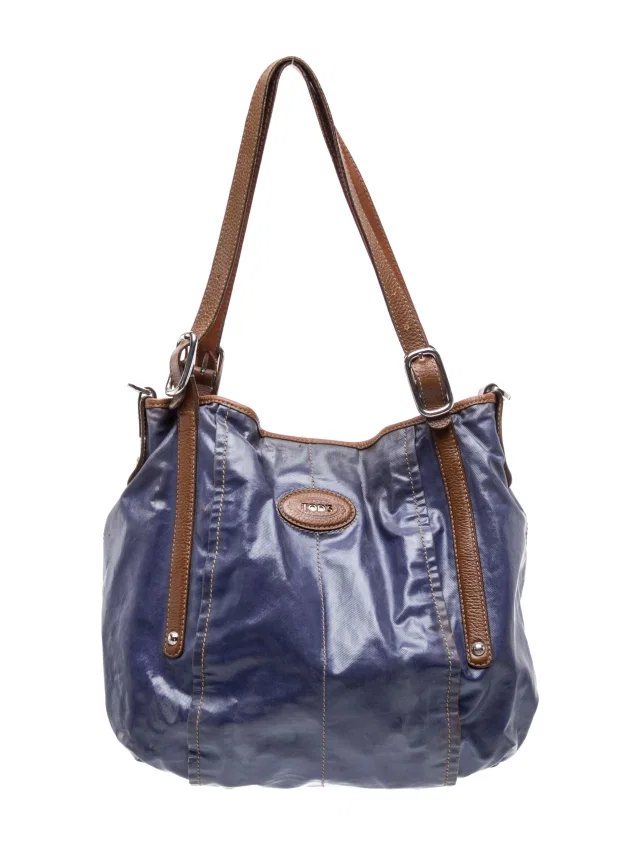 Tod's Leather Bucket Bag in blue Leather from The RealReal