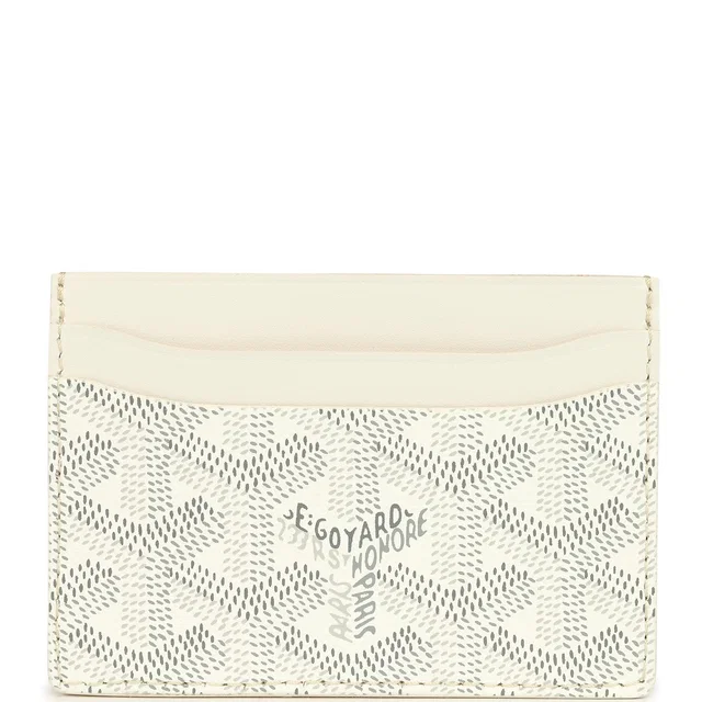 Goyard Goyardine Canvas White Saint-Sulpice Card Wallet in White Canvas from Madison Avenue Couture