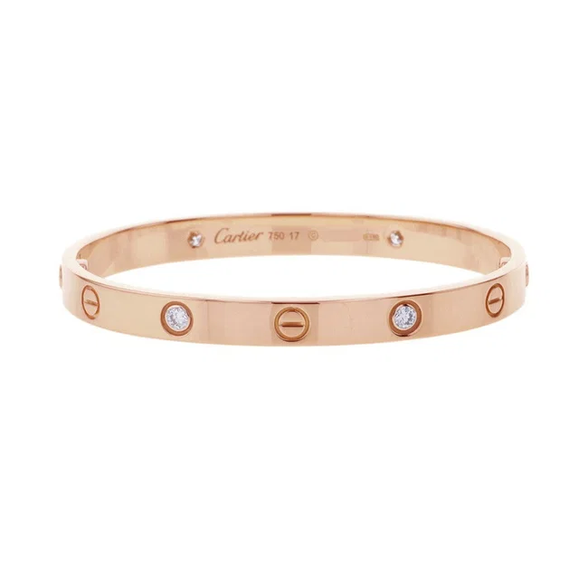 Cartier Love breath half diamond Size Classical/17B6036017/B6036000 18K Pink Gold in Pink from GALLERY RARE
