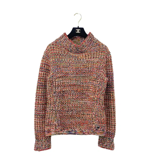 Chanel Cocomark Knit Tops Multicolor Wool 44 P47 Rtw in Multicolor Wool from Luxury Promise