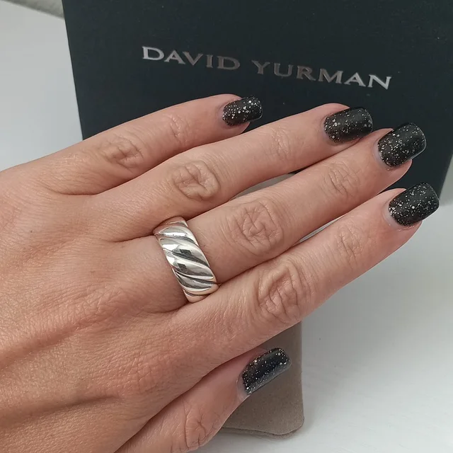 David Yurman Sterling Silver 9mm Cable Sculpted Ring Size 6us in silver|gray from Poshmark