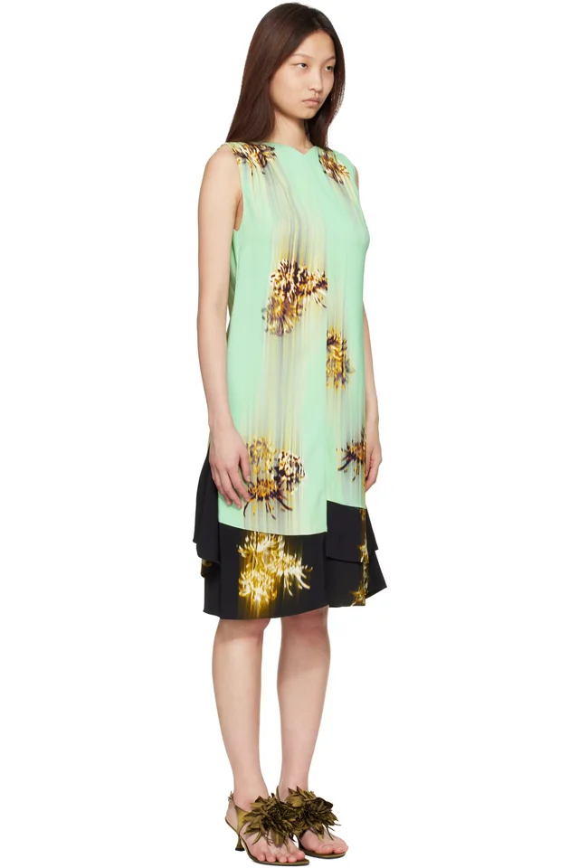 Proenza Schouler Green Rhetta Midi Dress, photo 2 of 4 from SSENSE