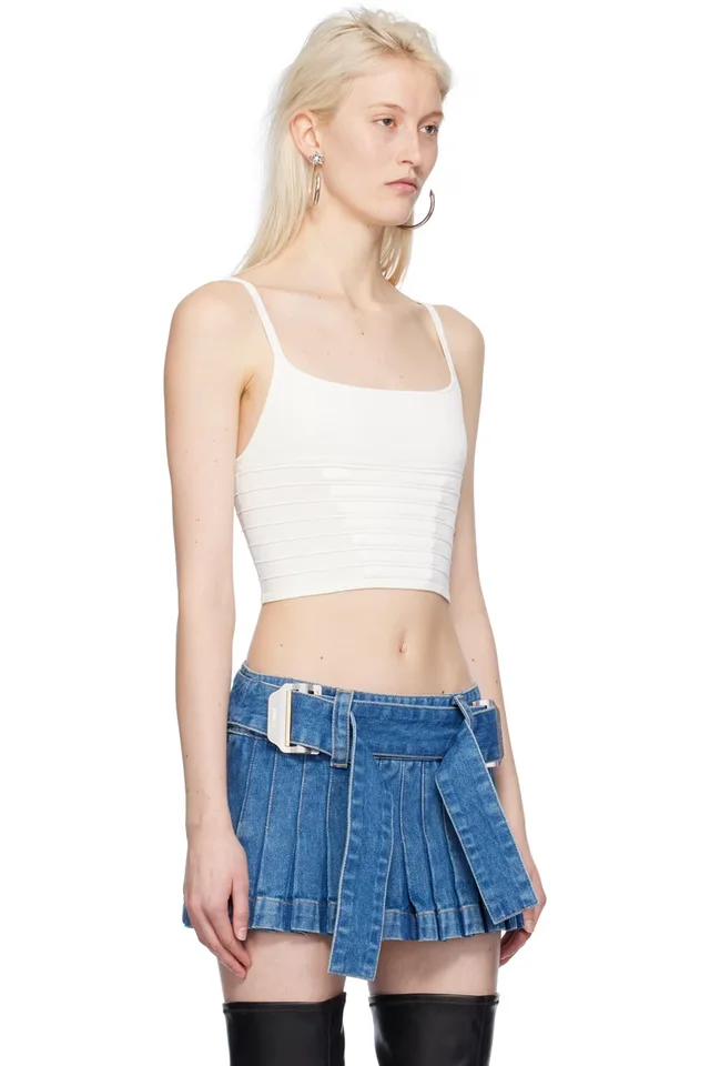 Dion Lee White Ventral Compact Tank Top, photo 2 of 4 from SSENSE