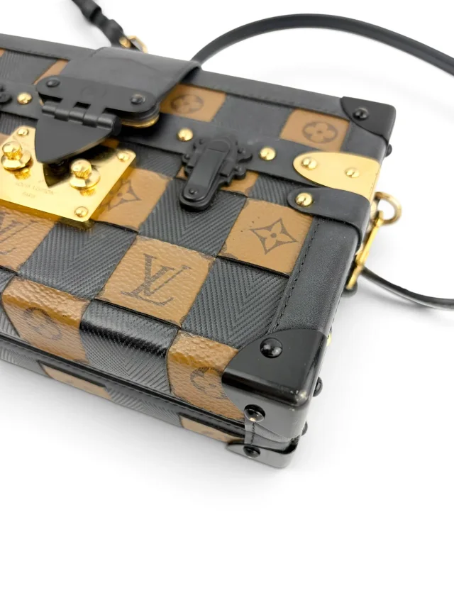 Louis Vuitton Petite Malle Damier Tressage Monogram Canvas and Leather in Coated canvas from Season 2 Consign, photo 8 of 10