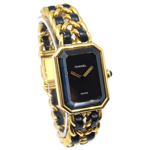 Chanel Premiere Watch Gold #M in Gold Leather from AMORE Vintage Tokyo