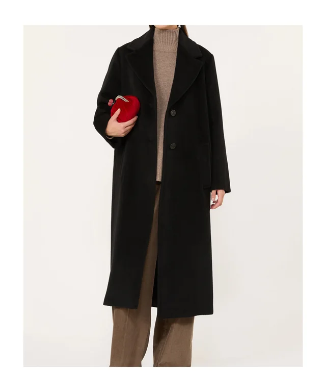 Weekend Max Mara Wool and alpaca teddy long coat - Black, photo 3 of 5 from SENSER