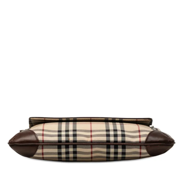 Beige Burberry House Check Canvas Flap Crossbody in Beige Canvas from Designer Revival, photo 3 of 6
