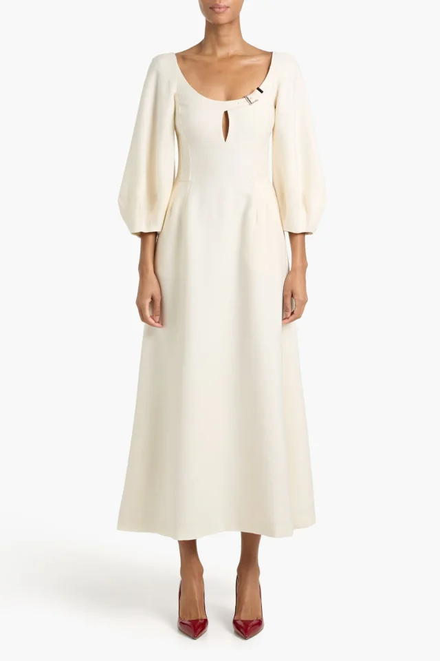 Gabriela Hearst Madyn Sequin-Embellished Wool-Blend Midi Dress, photo 2 of 4 from THE OUTNET