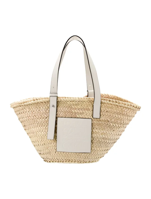 Loewe Tote Other bag in White Raffia from The RealReal