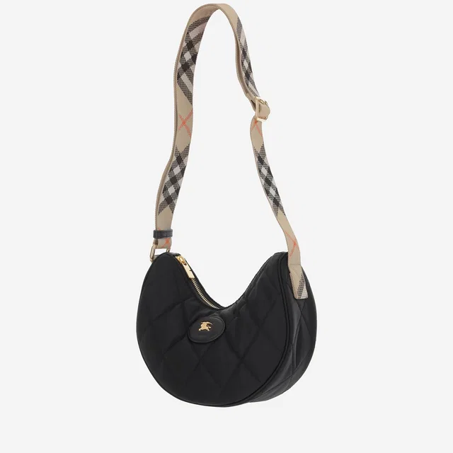 Burberry Horseshoe Shoulder Bag — Black Polyamide in Black Nylon from HEWI