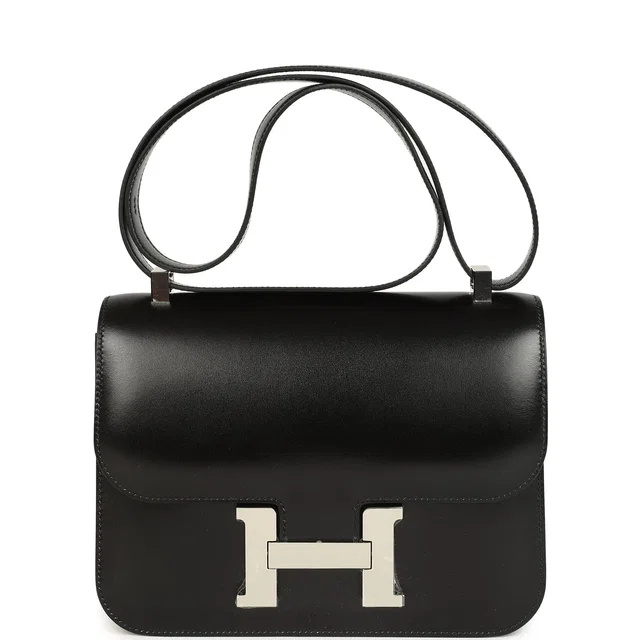 Hermès Constance 1-24 Black Box Palladium Hardware in Black Box leather from Madison Avenue Couture