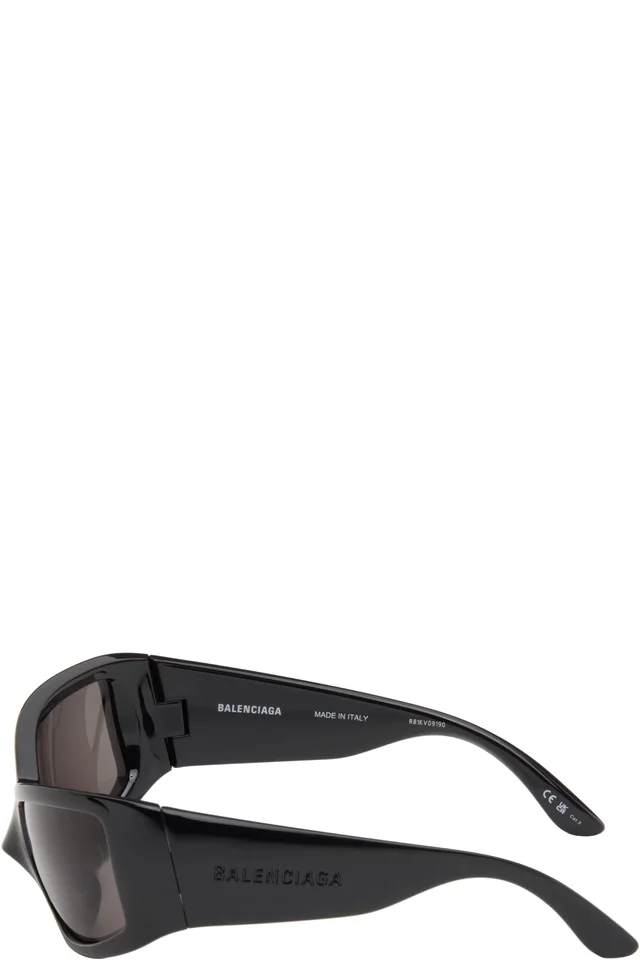 Balenciaga Black Extreme Sunglasses, photo 3 of 4 from SSENSE
