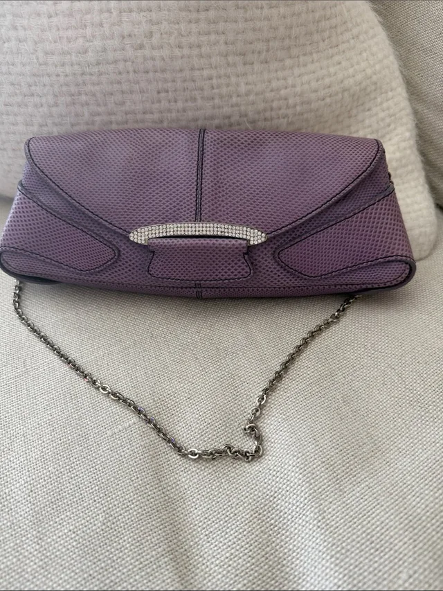 Tod's Lavender Rhinestone Accent Mini Clutch in purple from Poshmark