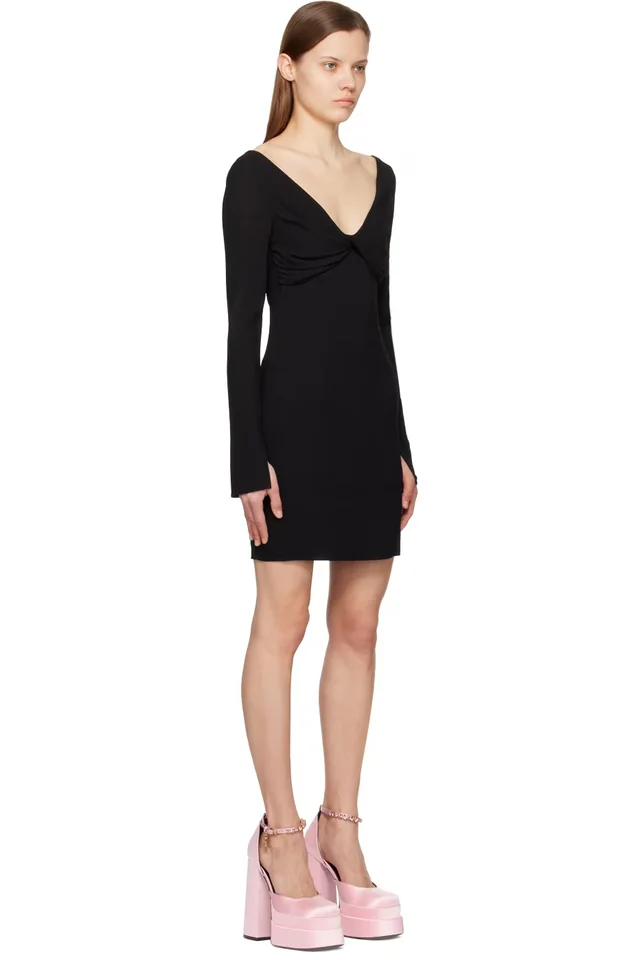 Blumarine Black Twisted Minidress, photo 4 of 5 from SSENSE