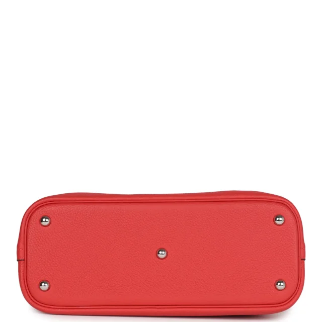 Hermès Bolide 31 Rouge Pivoine Clemence Palladium Hardware in Red Clemence leather from Madison Avenue Couture, photo 7 of 9