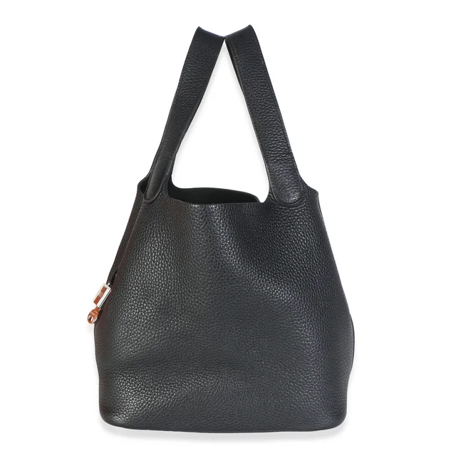 Hermès Black Clemence Picotin Lock 22 PHW in Black Clemence leather from myGemma, photo 2 of 3