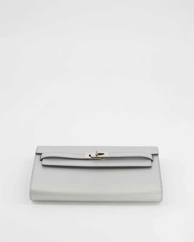 Hermès Kelly To Go Bag in Silver Goatskin from Sellier, photo 20 of 21