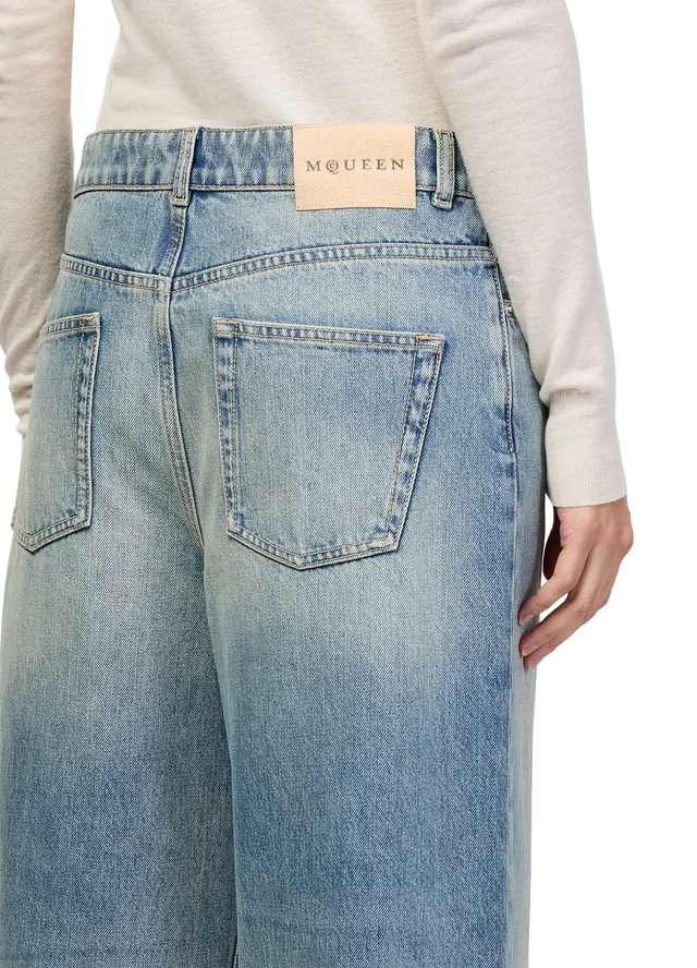 MCQUEEN Straight-cut jeans in Blue 100% cotton, photo 5 of 6 from 24S (US)