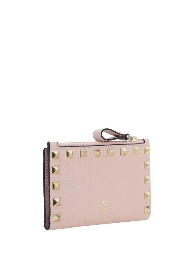 Valentino Garavani Rockstud Wallet — Pink Calf Leather & Purses in Pink Calfskin from HEWI