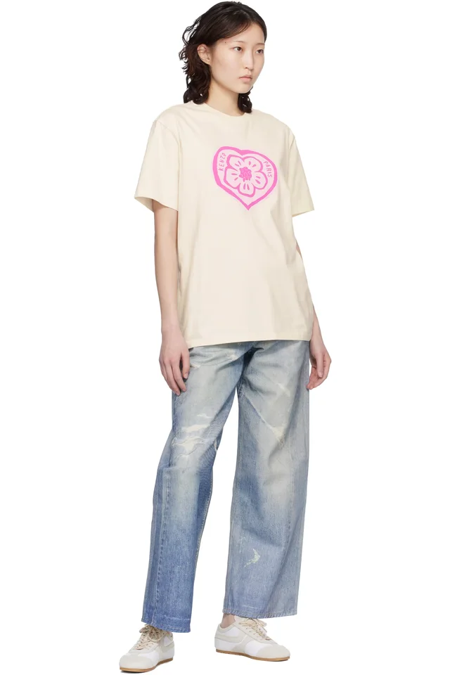 Off-White Kenzo Paris 'KENZO Boke Heart' Loose T-shirt, photo 4 of 4 from SSENSE