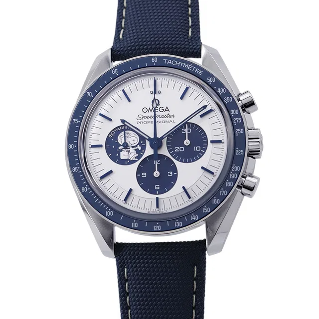 Omega Speedmaster 50th Anniversary Silver Snoopy Award W42mm Stainless Steel Nylon Silver… in Silver Nylon from GALLERY RARE