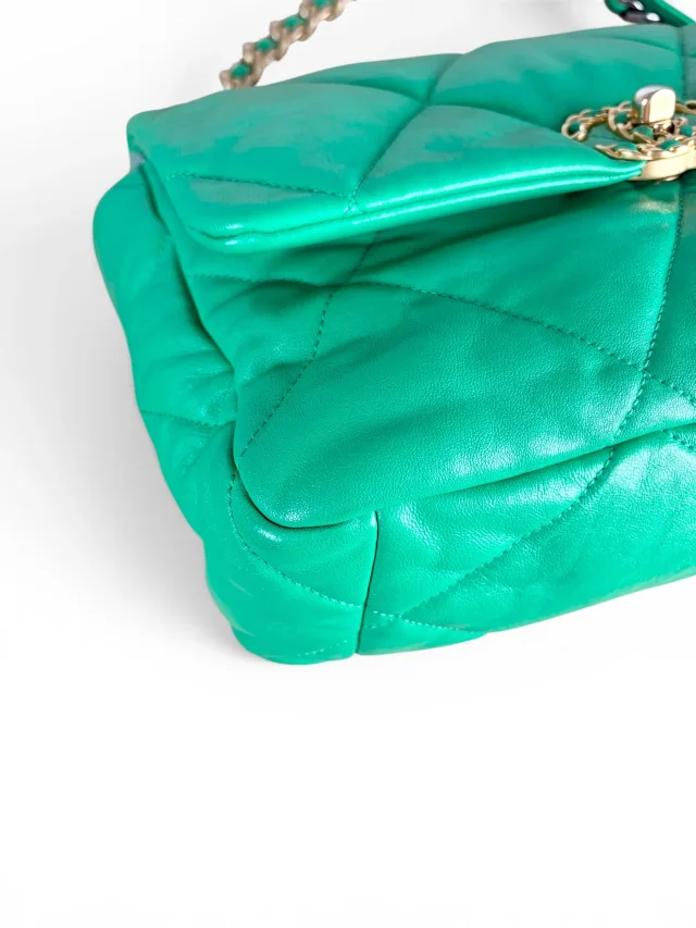 Green Lambskin Chanel 19 Large in Green Lambskin from Season 2 Consign, photo 8 of 10