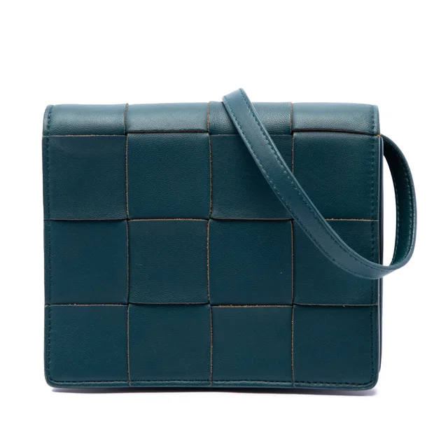 Black Bottega Veneta Mini Nappa Maxi Intrecciato Cassette Crossbody in Black Nappa leather from Designer Revival
