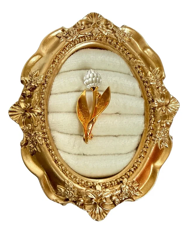 Swarovski Crystal Tulip Brooch Gold Tone Swan Signed Vintage Faceted Pin in gold from Poshmark