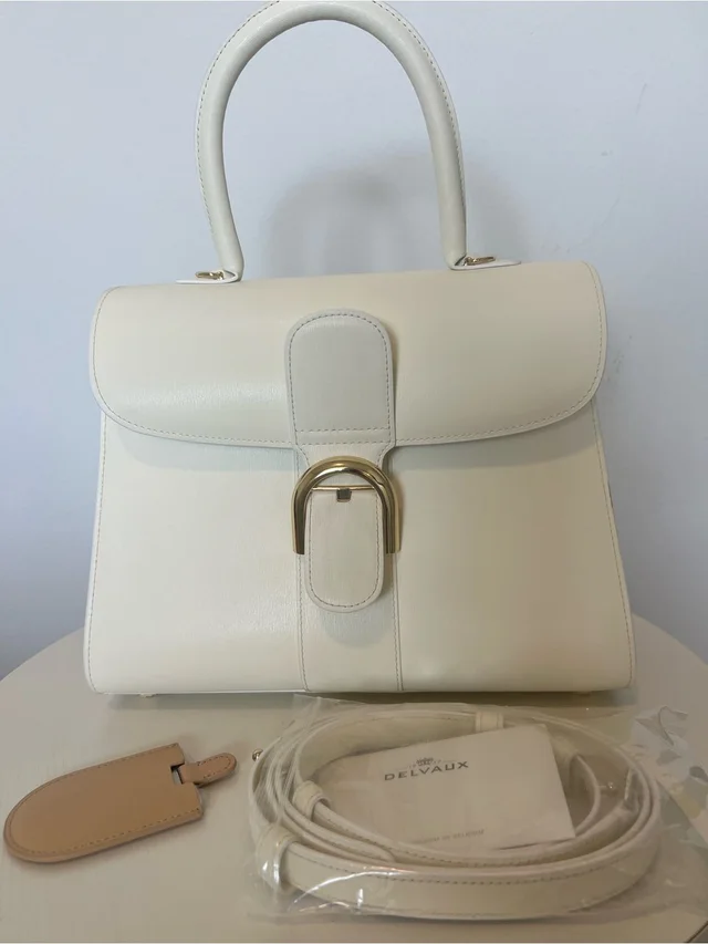 Delvaux Cream Top-Handle Satchel in White Leather from Poshmark