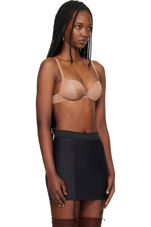 Black SKIMS Ultimate Nipple Wireless Push-Up Bra, photo 2 of 4 from SSENSE