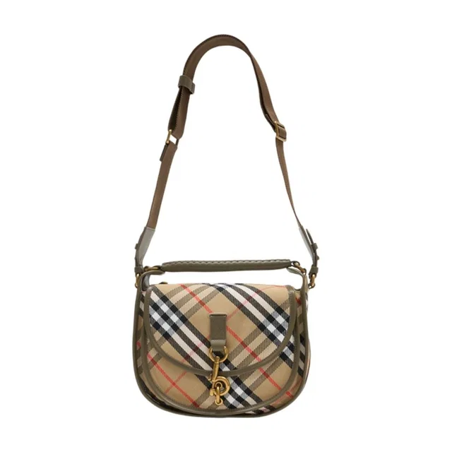 Burberry B Clip Crossbody Bag — Beige Synthetic in Beige Leather from HEWI