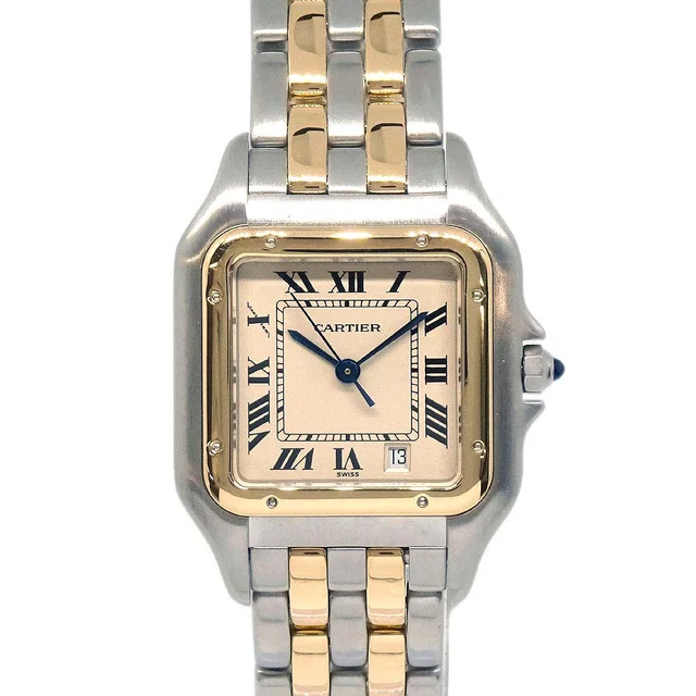 Cartier Panthere MM 2-Row Ref.183949 Quartz Watch 18KYG SS from AMORE Vintage Tokyo